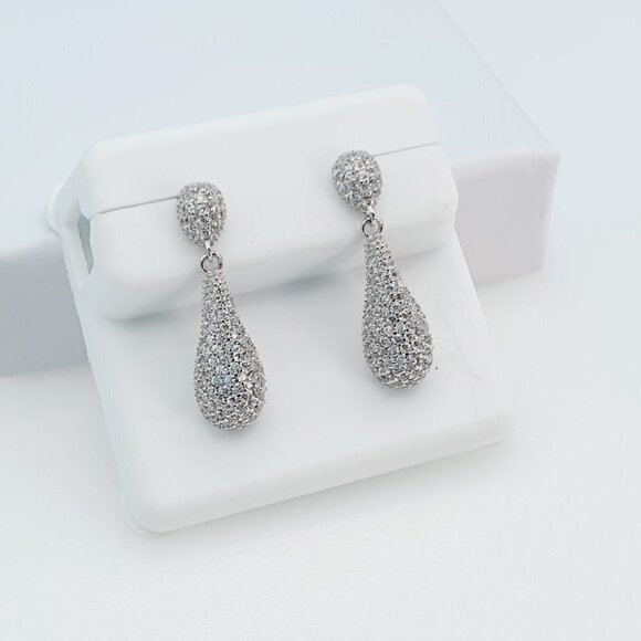 "925 Sterling Silver Cubic Zirconia Earrings, U19254848 - Picture 3 of 10